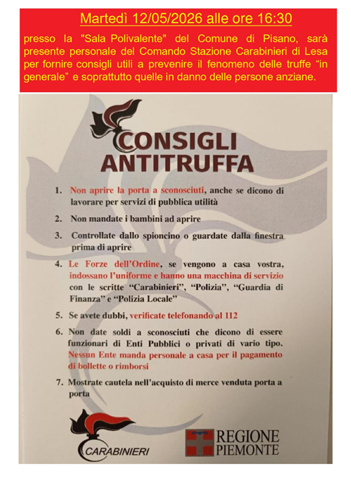 Consigli antitruffa - Incontro pubblico